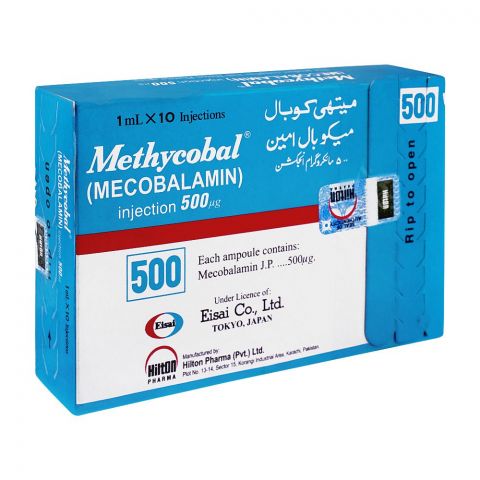 Hilton Pharma Methycobal Injection, 500mg, 1ml x 10-Pack