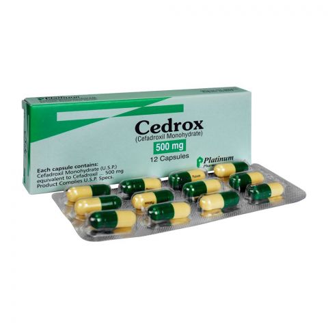 Platinum Pharmaceuticals Cedrox Capsule, 500mg, 12-Pack