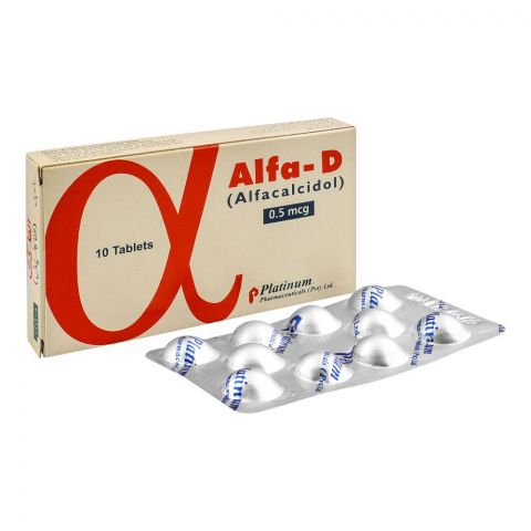 Platinum Pharmaceuticals Alfa-D Tablet, 0.5mcg, 10-Pack