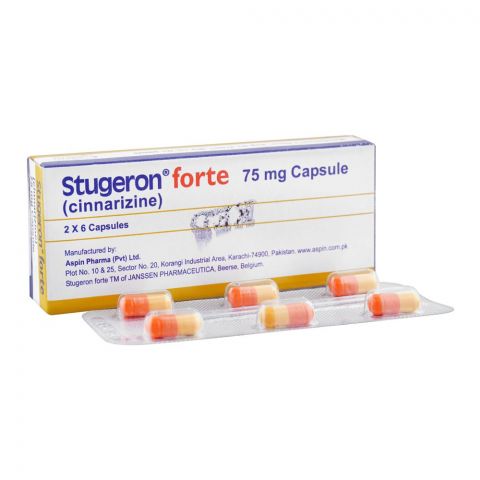 Aspin Pharma Stugeron Forte Capsule, 75mg, 12-Pack