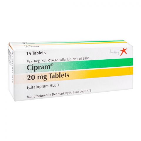 Lundbeck Pvt. Ltd. Cipram Tablet, 20mg, 14-Pack
