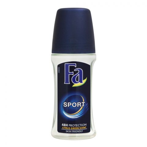 Fa 48H Protection Sport Citrus Green Scent Roll-On Deodorant, For Women, 50ml