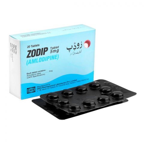 Zafa Pharmaceuticals Zodip Tablet, 5mg, 20-Pack