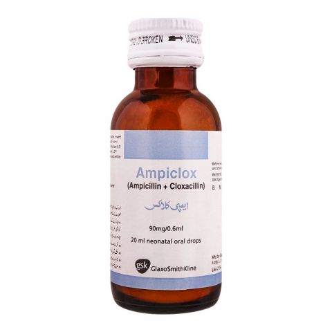 GSK Ampiclox Neonatal Oral Drops, 90mg/0.6ml, 20ml