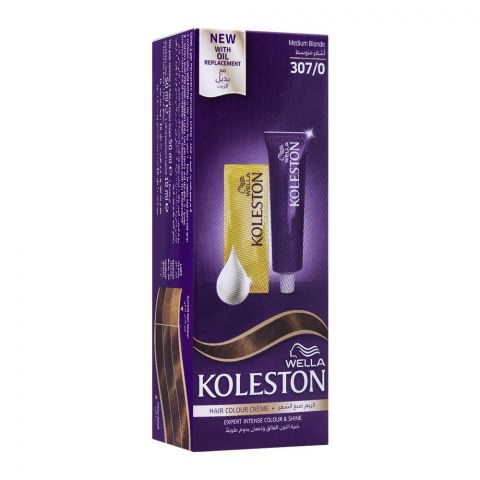 Wella Koleston Hair Color Creme, 307/0, Medium Blonde