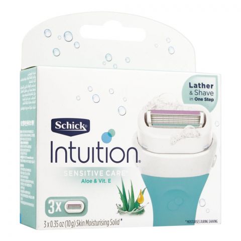 Schick Intuition Sensitive Care Aloe & Vitamin E Blades, 3-Pack
