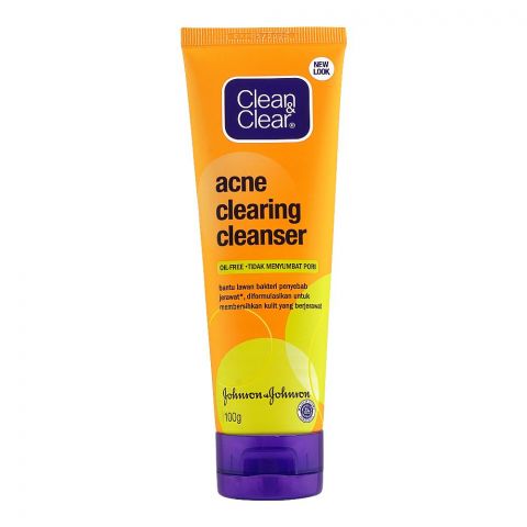 Clean & Clear Acne Clearing Cleanser, Oil-Free, 100g