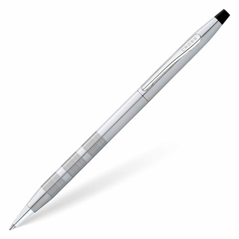 Cross Classic Century Satin Chrome Ballpoint Pen, With Black Medium Tip, AT0082-14