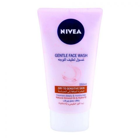 Nivea Gentle Face Wash, Dry To Sensitive Skin, 150ml