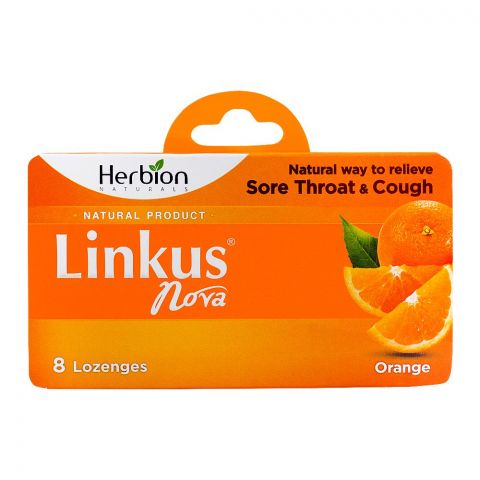 Herbion Linkus Nova Orange Lozenges Regular, 8-Pack