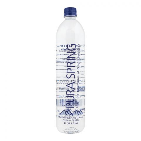 Pura Spring Natural Spring Water Bottle, 1 Litre 