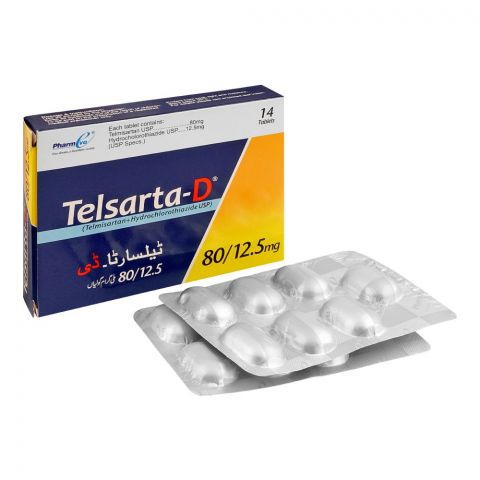 PharmEvo Telsarta-D Tablet, 80/12.5mg, 14-Pack