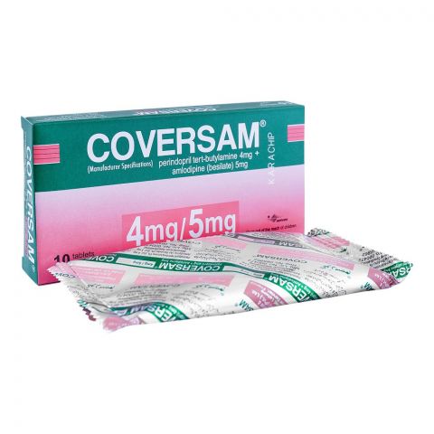 Servier Pharmaceuticals Coversam Tablet, 4mg/5mg, 10-Pack