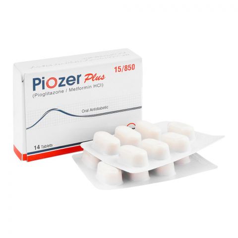 Hilton Pharma Piozer Plus Tablet, 15/850mg, 14-Pack