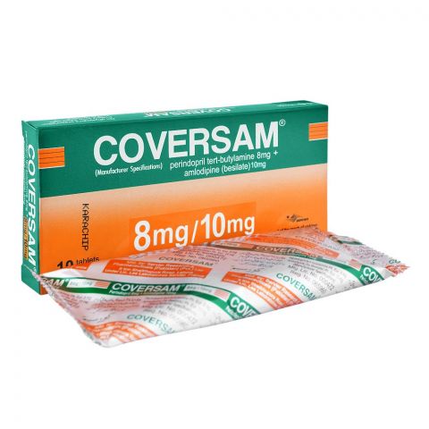 Servier Pharmaceuticals Coversam Tablet, 8mg/10mg, 10-Pack
