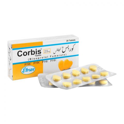 Efroze Chemicals Corbis Tablet, 2.5mg, 20-Pack