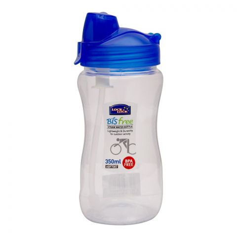 Lock & Lock Bisfree Tritan Sports Water Bottle With Straw, 350ml, LLABF708T