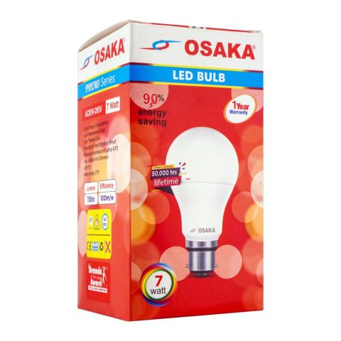 Osaka LED Bulb, 7W, E27, Day Light