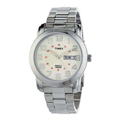 Timex Men's Highland Street, Silver-Tone Stainless Steel Bracelet Watch - T2N437
