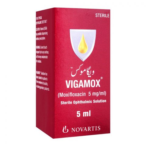 Novartis Pharmaceuticals Vigamox 0.5% Eye Drops, 5ml