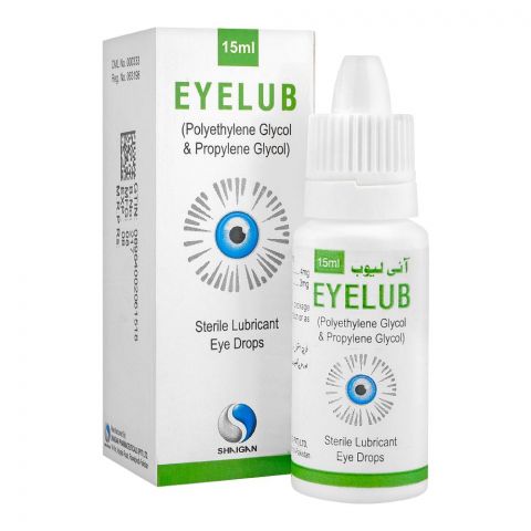 Shaigan Pharmaceuticals Eyelub Sterile Lubricant Eye Drops, 15ml
