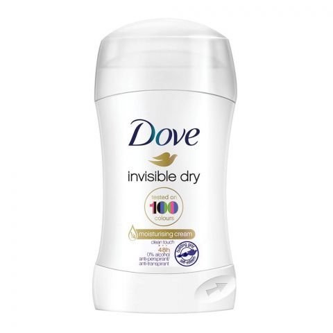 Dove 48H Invisible Dry Anti-Perspirant Deodorant Stick, 0% Alcohol, For Women, 40ml