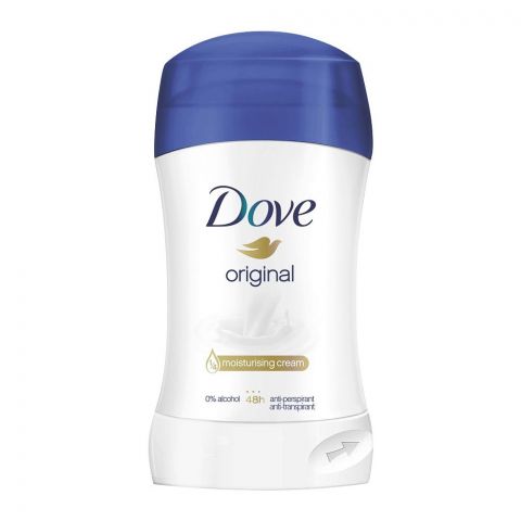 Dove 48H Original Ani-Perspirant Deodorant Stick, 0% Alcohol, For Women, 40ml