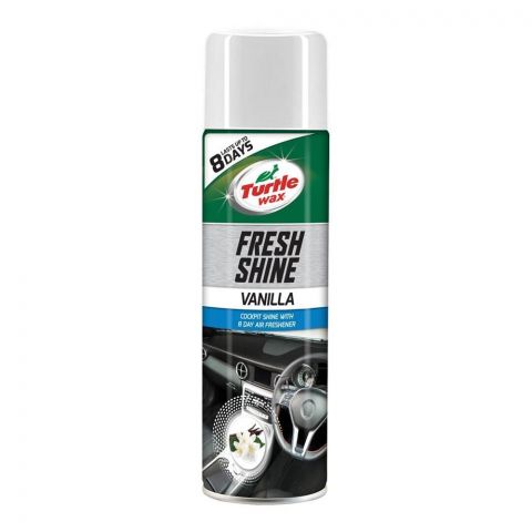 Turtle Wax Fresh Shine Vanilla, Cockpit Shine & Air Freshener, 500ml