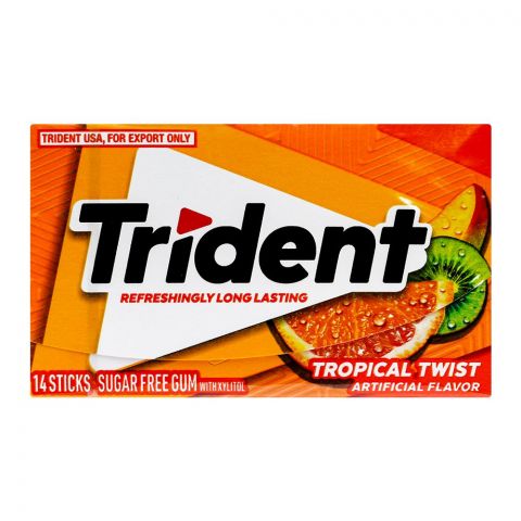 Trident Sugar-Free Gum Tropical Twist, 14-Pack