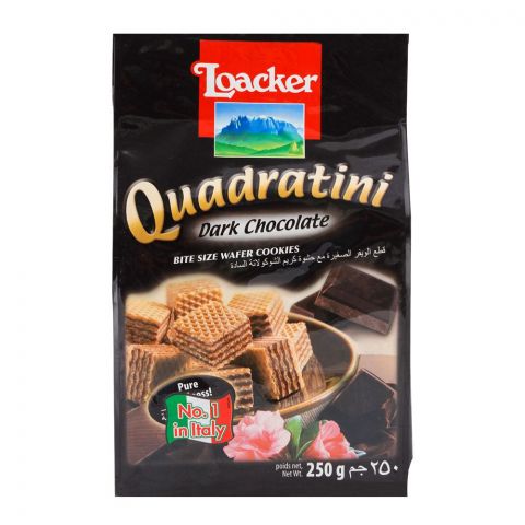 Loacker Quadratini Dark Chocolate Wafer 250gm