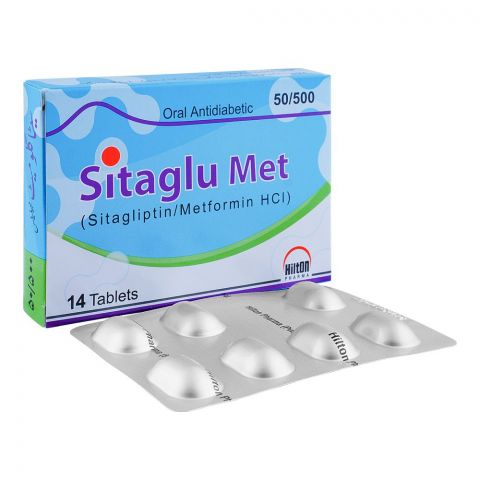 Hilton Pharma Sitaglu Met Tablet, 50/500mg, 14-Pack