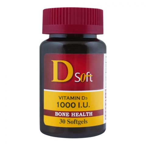 Captek Healthcare Dsoft Vitamin D3 1000 I.U, 30-Pack Softgels