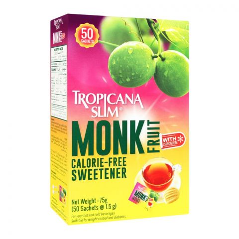 Tropicana Slim Monk Fruit Sweetener, 50-Pack