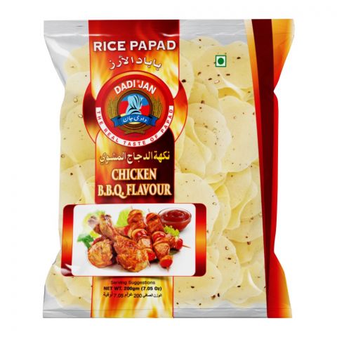 Dadi Jan Chicken B.B.Q Flavor Rice Papad, 200g