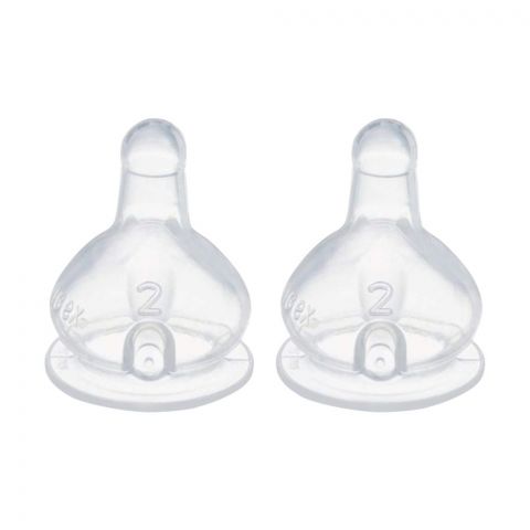 Tigex Silicone Stage 2 Flow Teats, 0-6m, 2-Pack, 334102