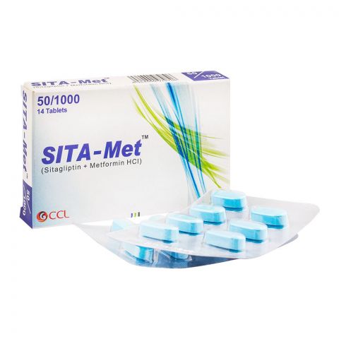 CCL Pharmaceuticals Sita-Met Tablet, 50/1000mg, 14-Pack