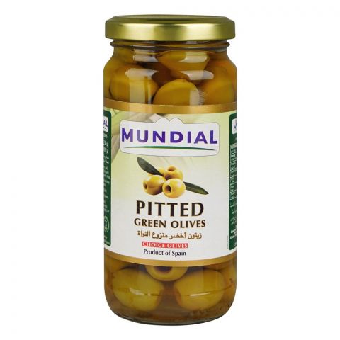 Mundial Pitted Green Olives, 230g