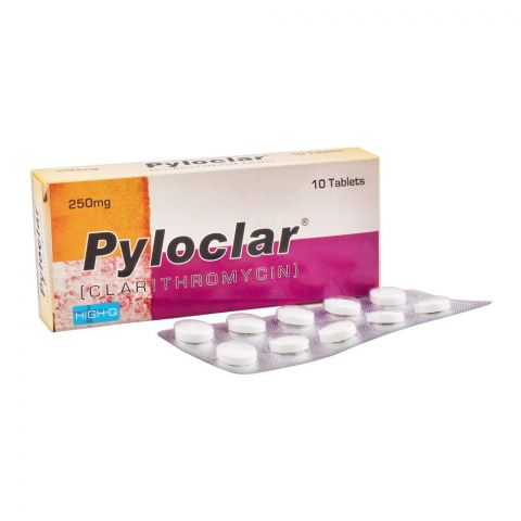 High-Q Pharmaceuticals Pyloclar Tablet, 250mg, 10-Pack