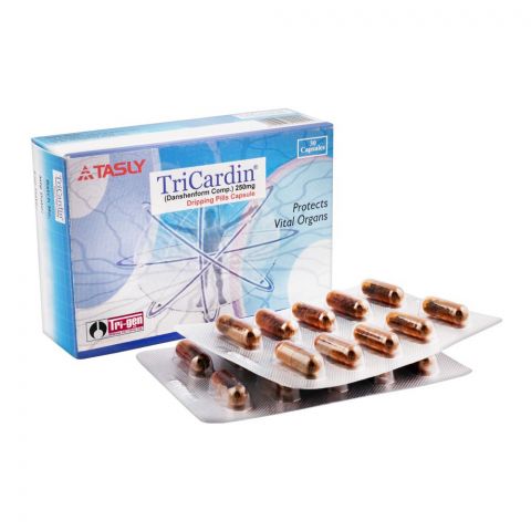 Trigen Pharma TriCardin Capsule, Protects Vital Organs, 250mg, 30-Pack