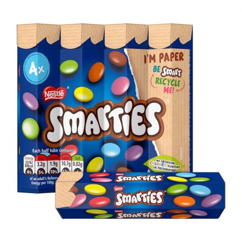Nestle Smarties Chocolate Beans, 4 x 34g