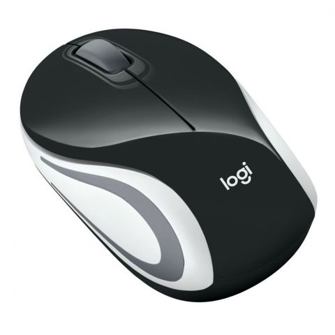 Logitech M187 Wireless Mouse, Black/White