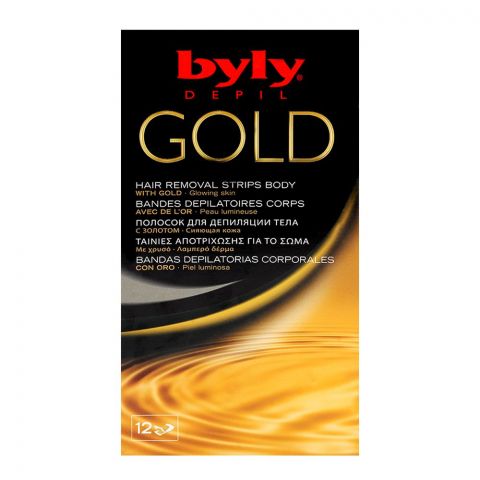 Byly Depil Gold Hair Removal Body Wax Strips 10-Pack