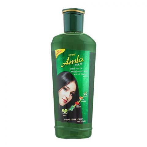 Emami Amla Plus Herbal Hair Oil, Strong/Dark/Shiny, 200ml