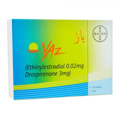 Bayer Pharmaceuticals Yaz Tablet, Oral, Ethinylestradiol 0.02mg And Drospirenone 3mg, 28 Tablets
