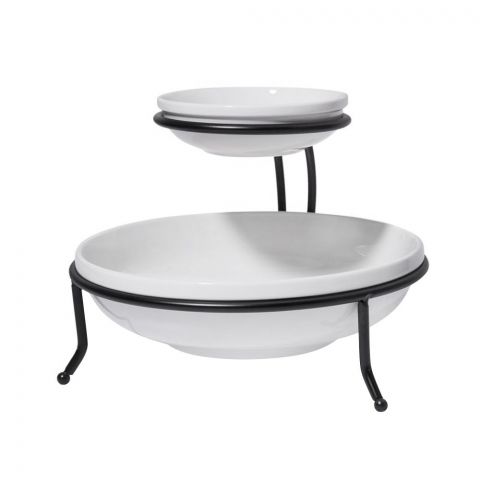 Symphony Tres Gourmet Chip & Dip Round With Metal Stand, SY-4315