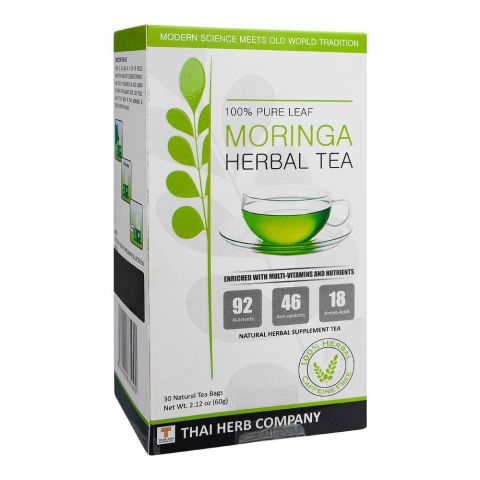 Moringa Herbal Tea Bags, 30-Pack