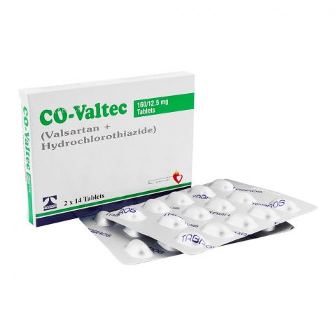 Tabros Pharma Co-Valtec Tablet, 160/12.5mg, 28-Pack