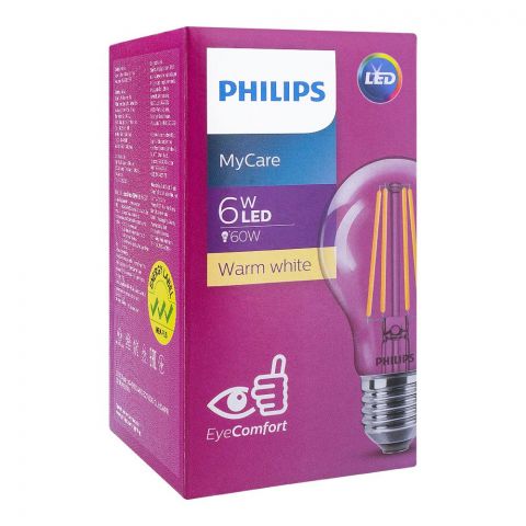 Philips Mycare LED Light, 6W E27 Warm White