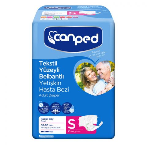Canped Adult Diaper, Small, 50-90cm, 10-Pack