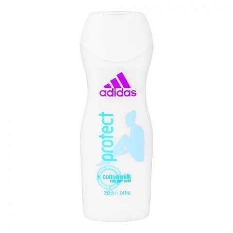 Adidas Protect Cotton Milk Dry Skin Shower Gel, 250ml